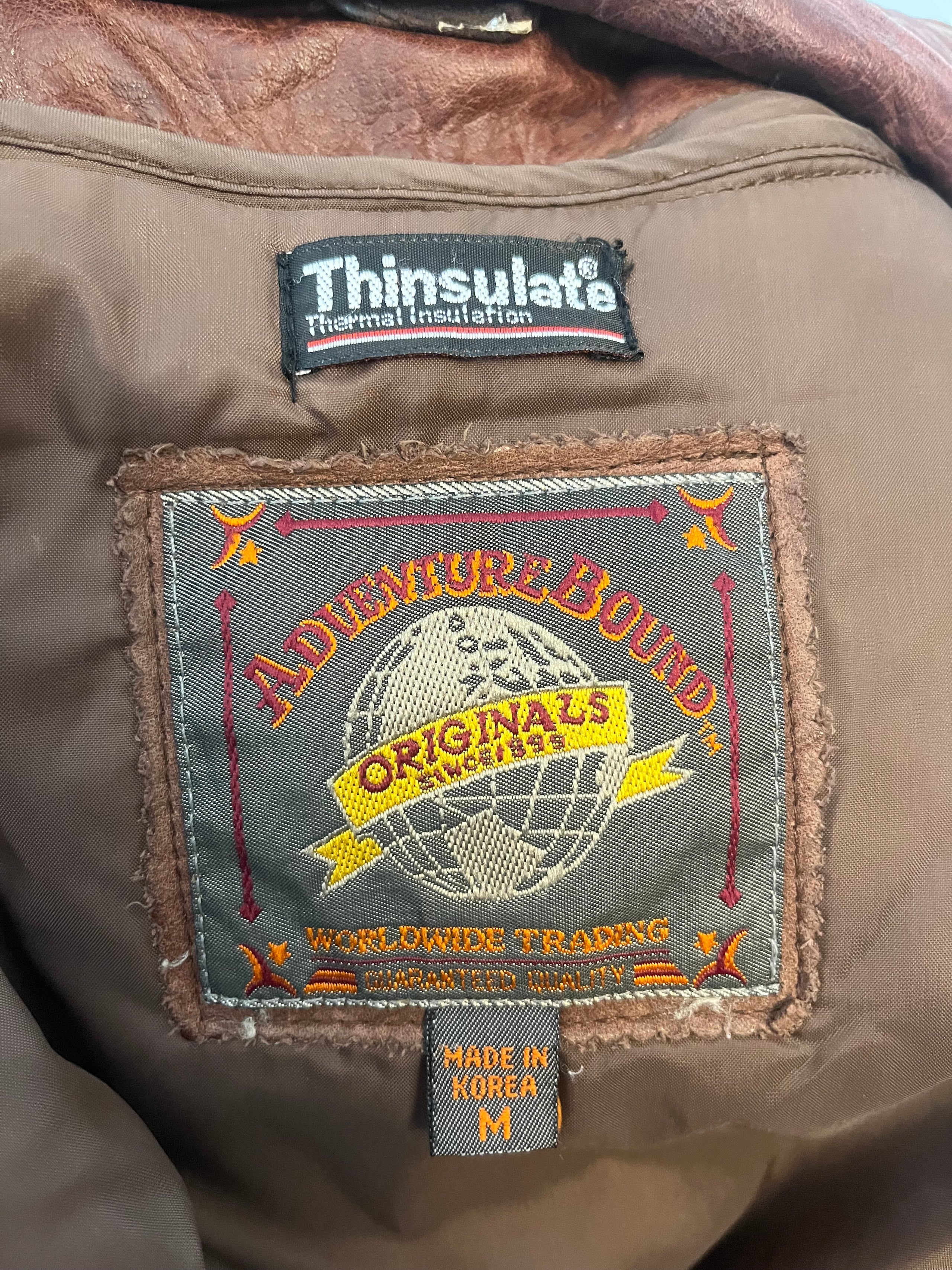Thinsulate adventure cheap bound leather jacket